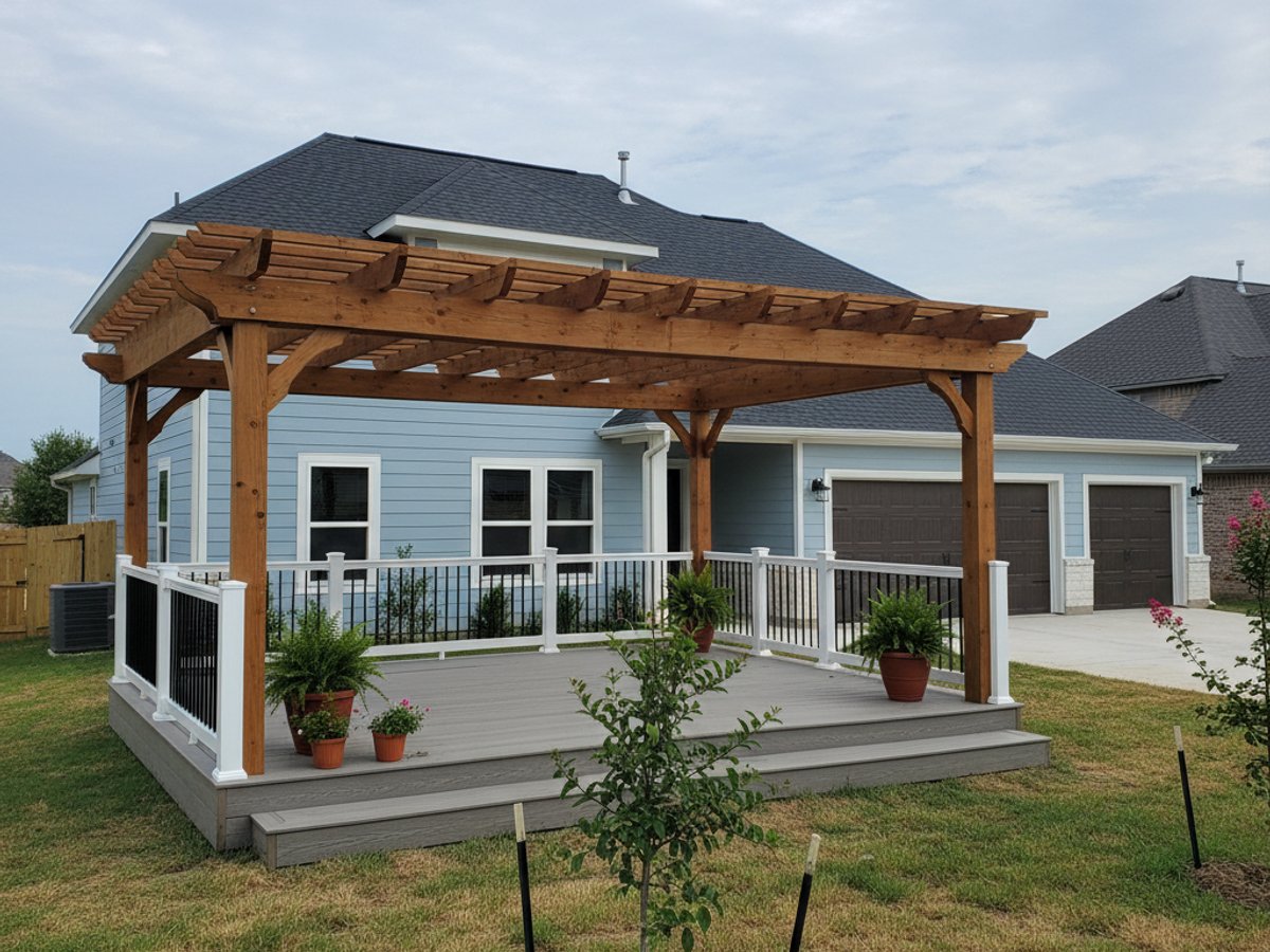 Custom Deck Design completed by Allied Deck Solutions in Pharr, TX
