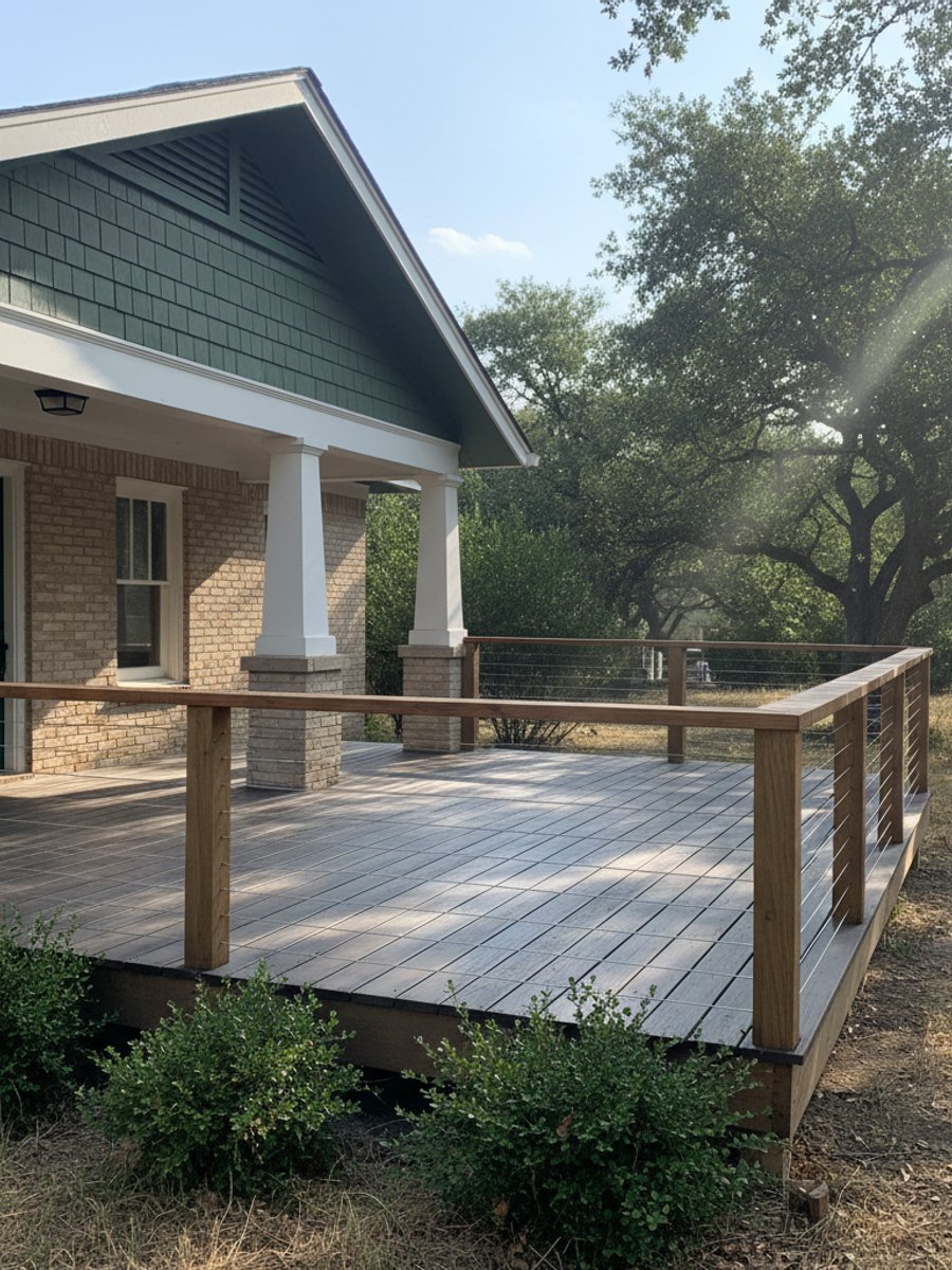 Custom Deck Design completed by Allied Deck Solutions in Mission, TX